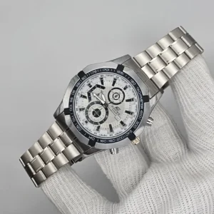 Edifice Date-Just Men’s Watch (White Dial)